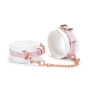 Liebe Seele Fairy Lamb Leather Ankle Cuffs (Pink), kožená pouta na kotníky