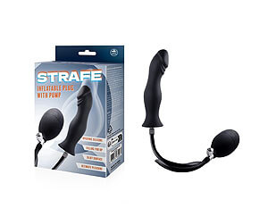 NMC Strafe Inflatable Plug 3 (Black), nafukovací anální kolík