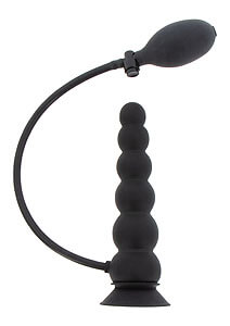 Inflatable Suction Base Plug Expert (Black), nafukovací anální kolík